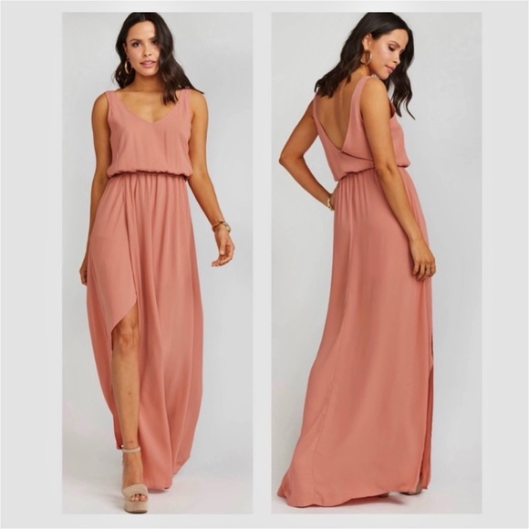 NWT Show Me Your Mumu Kendall Maxi Dress in Rustic Mauve Crisp - Picture 1 of 8